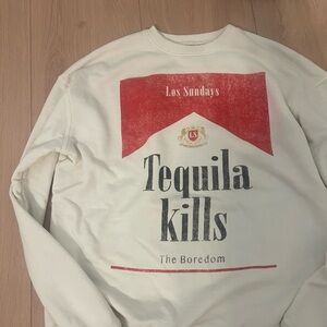 Cream 'Tequila Kills' Sweatshirt
